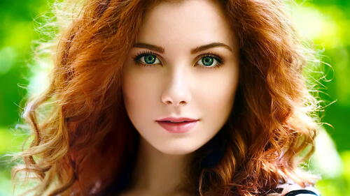 Портрет девушки с рыжими волосами