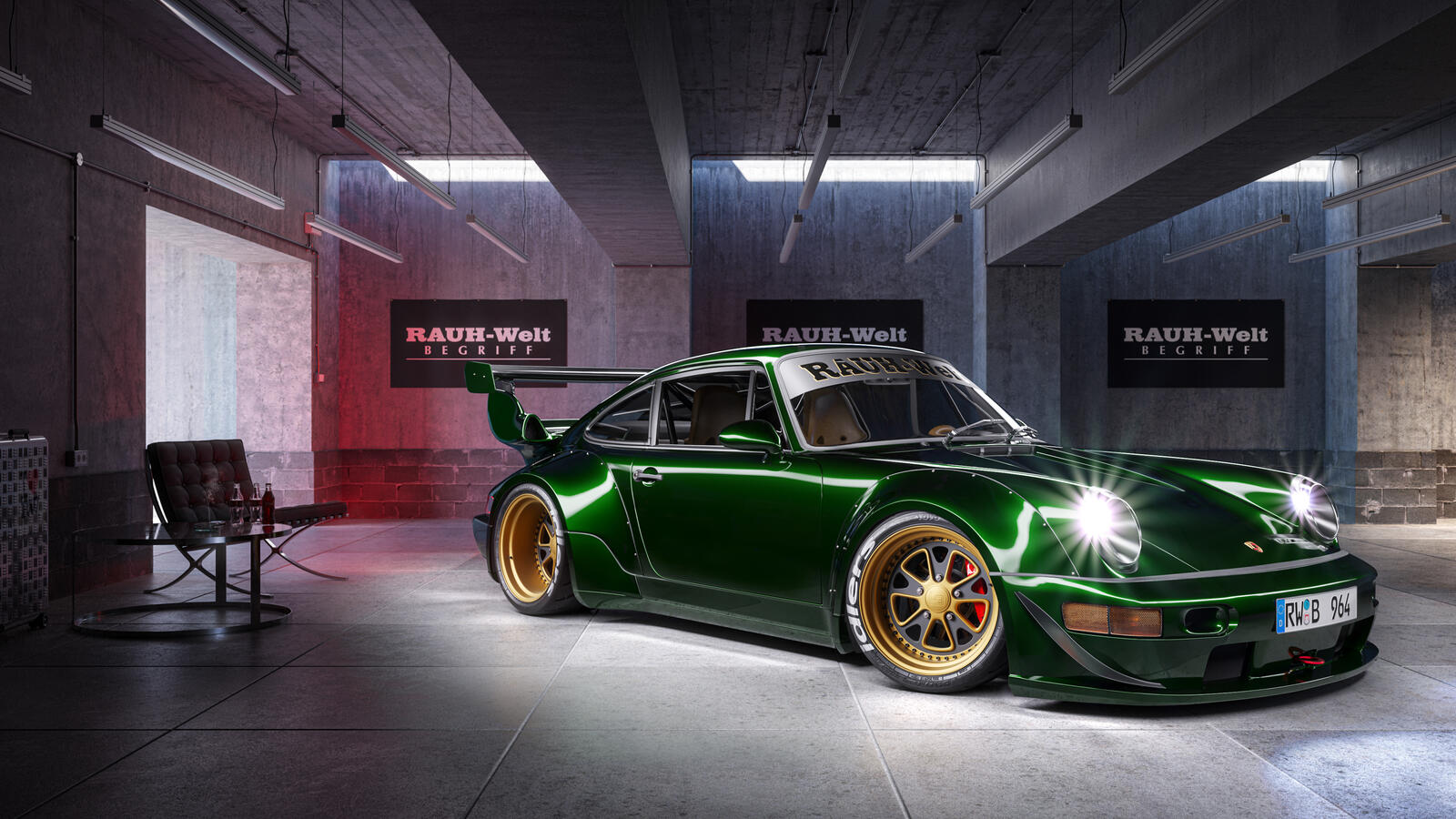 Wallpapers Porsche cars green car on the desktop