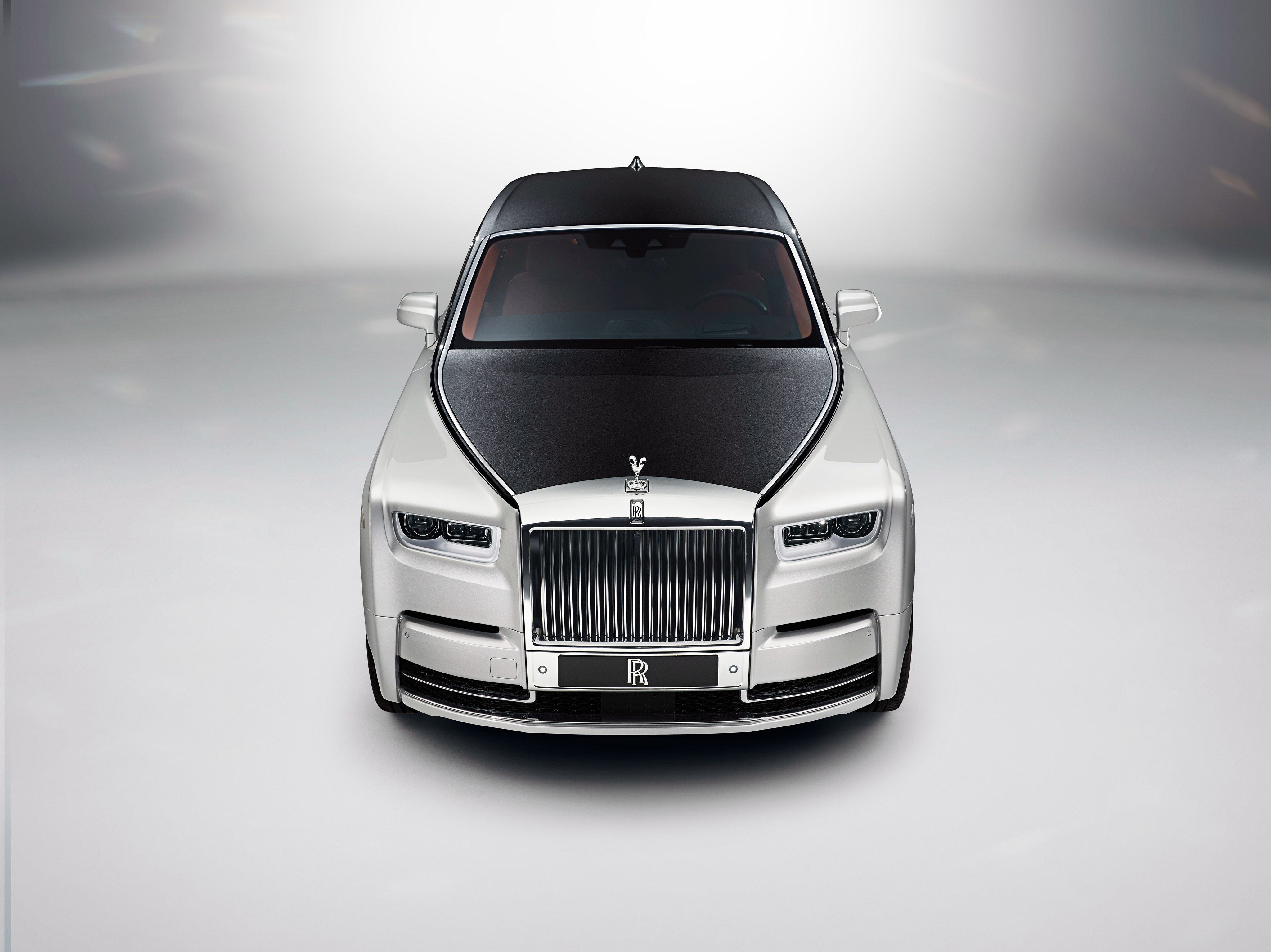 Rolls Royce Phantom on white background