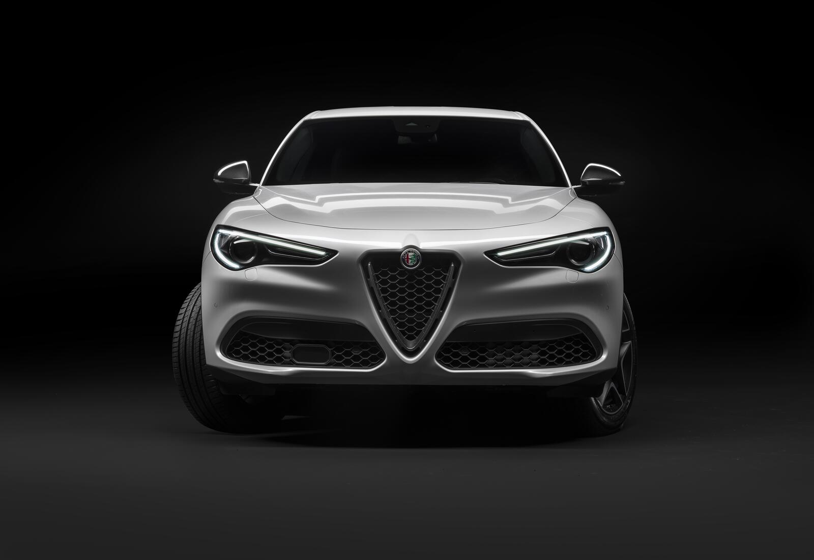 Wallpapers Alfa Romeo Stelvio Ti luxury off-road view from front on the desktop