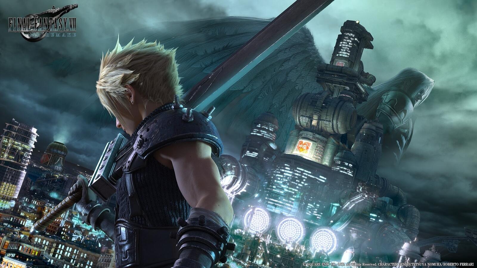 Обои Final Fantasy VII облачная полоса большой меч на рабочий стол