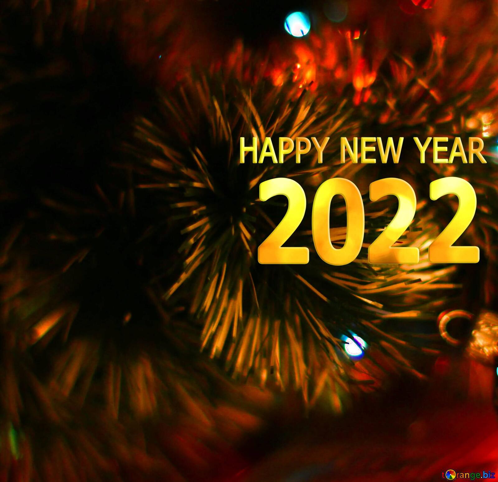 Wallpapers new year congratulations on the year 2022 holiday on the desktop