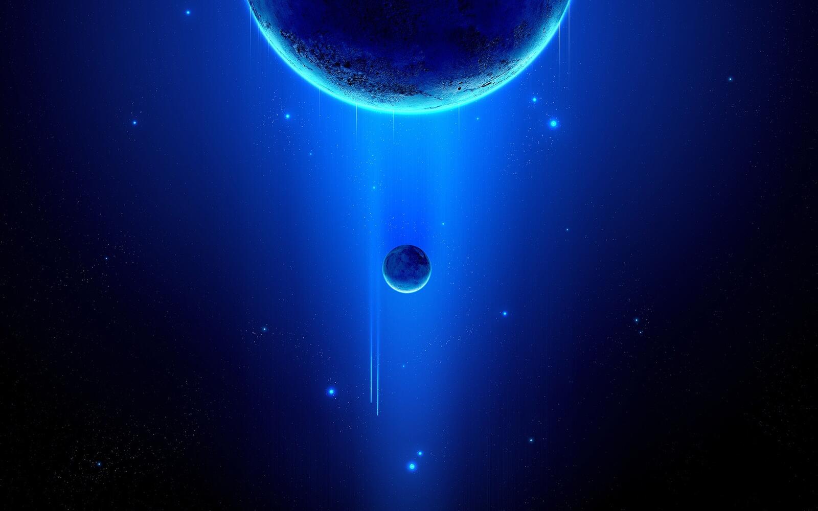 Wallpapers blue moon planet on the desktop