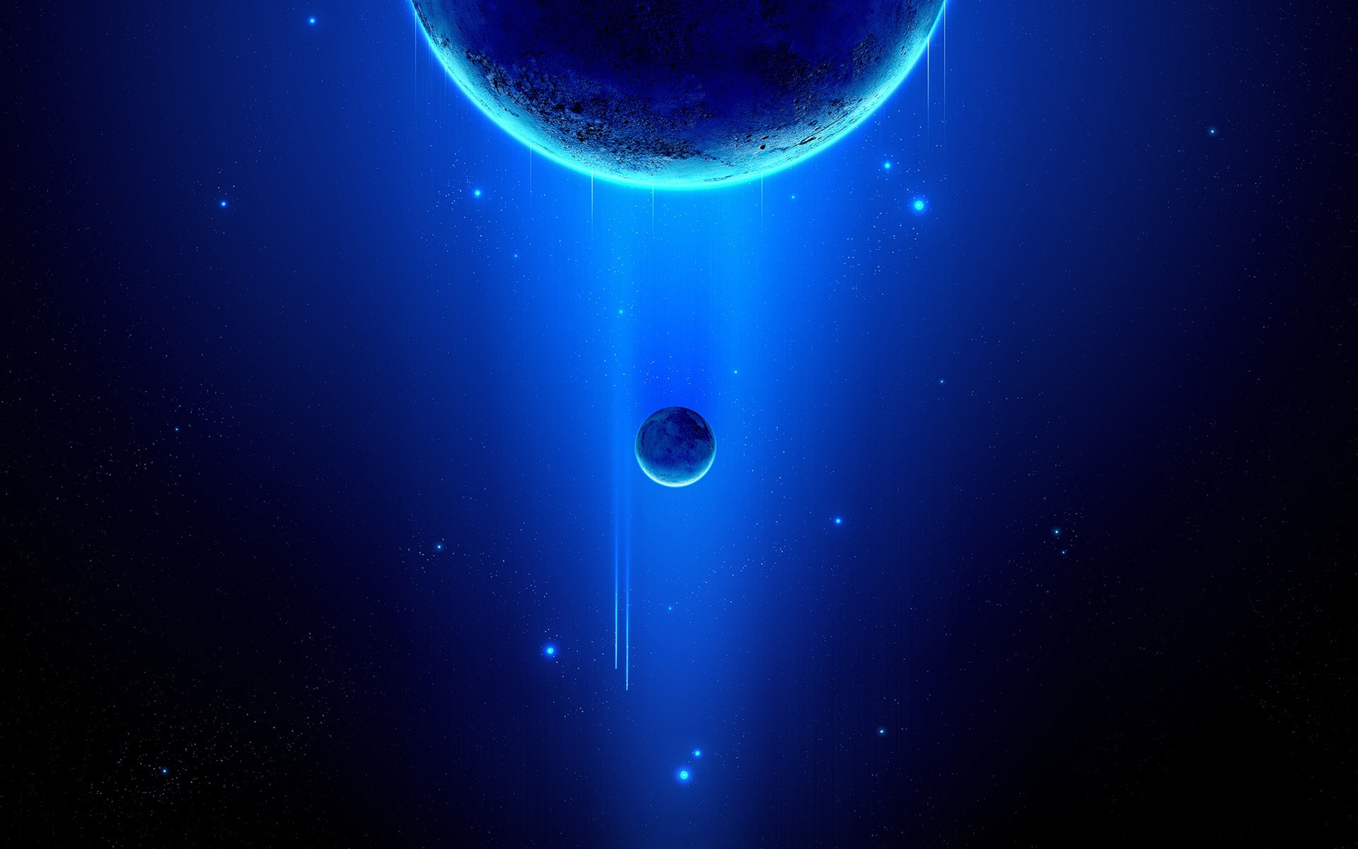 Wallpapers blue moon planet on the desktop