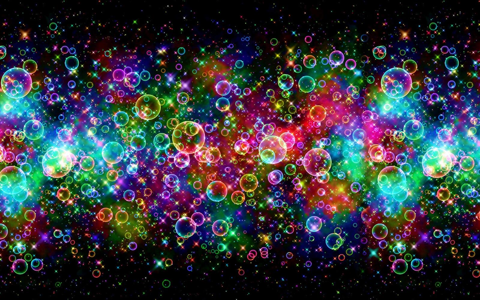 Wallpapers stars and bubbles bubbles spheres on the desktop