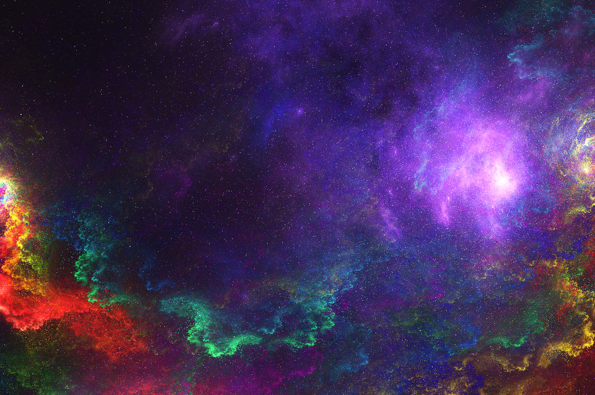 Wallpapers colorful space smoke on the desktop