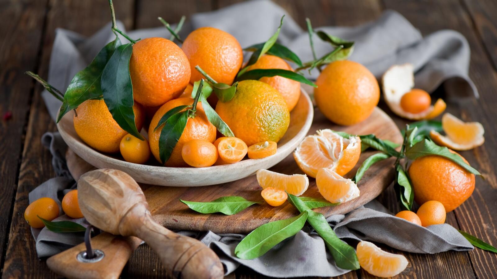 Wallpapers slices of tangerine new year s eve tangerines on the desktop