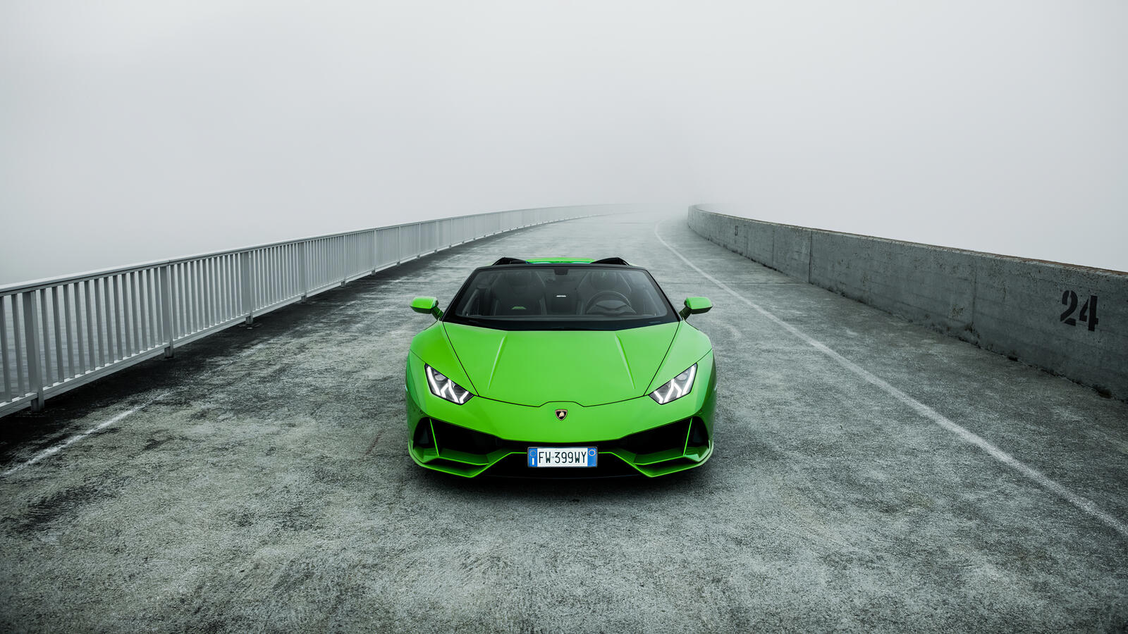 Wallpapers Lamborghini green cars 2020 year on the desktop