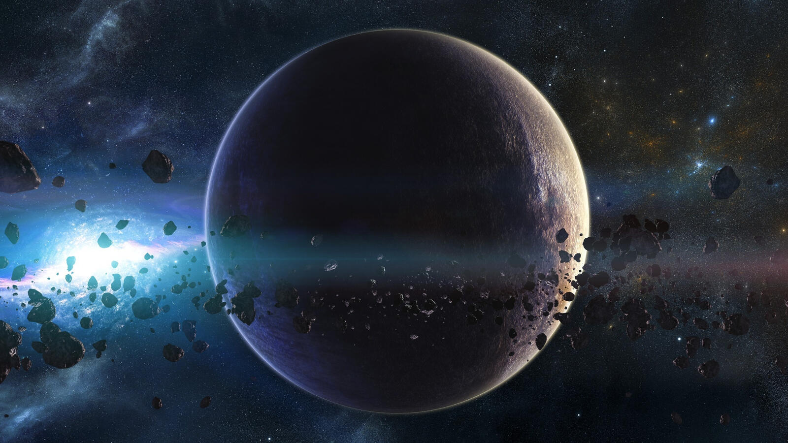 Wallpapers wallpaper planet asteroids space on the desktop