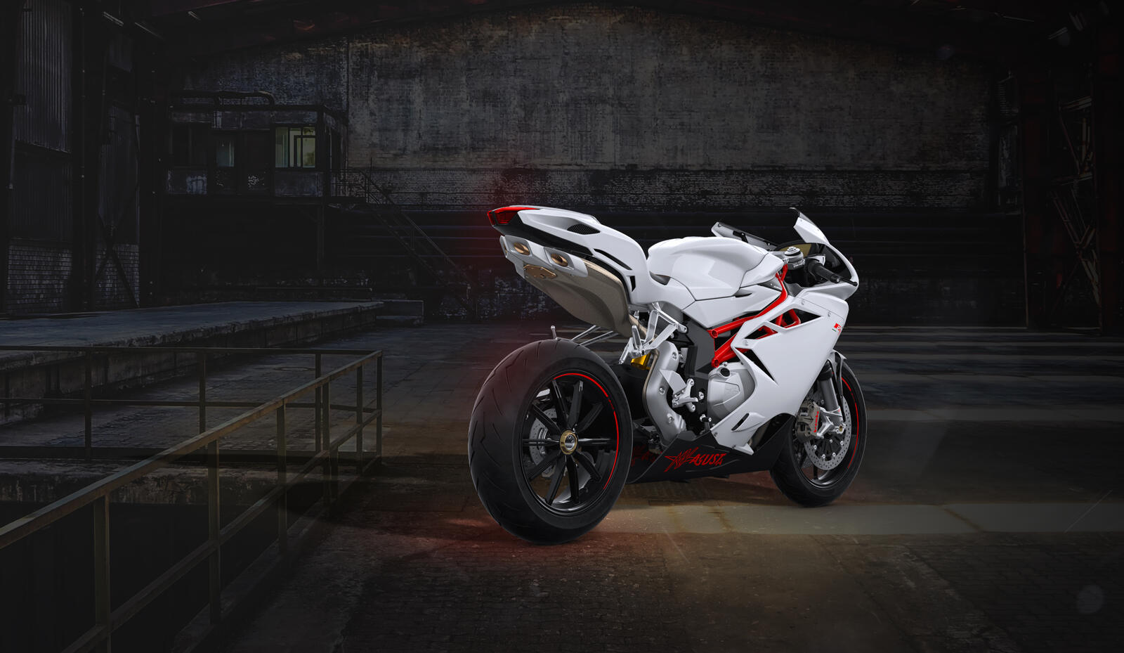 Wallpapers MV Agusta motorcycles view from behind on the desktop