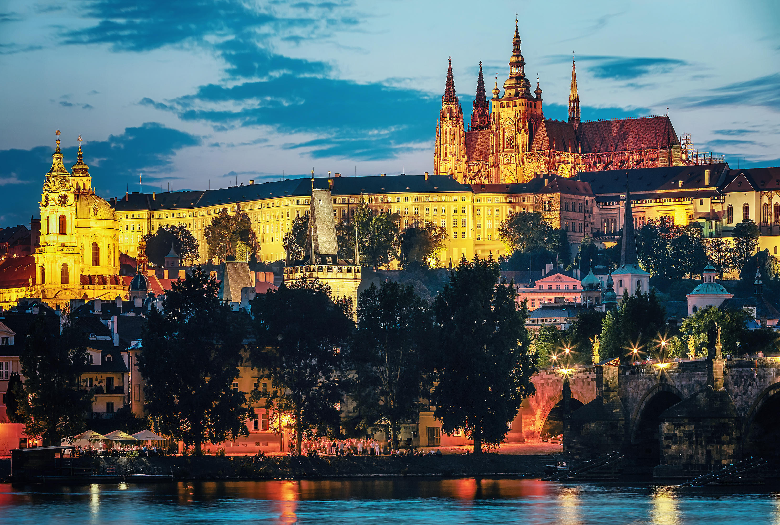 Фото бесплатно Прага, Река Влтава, здания