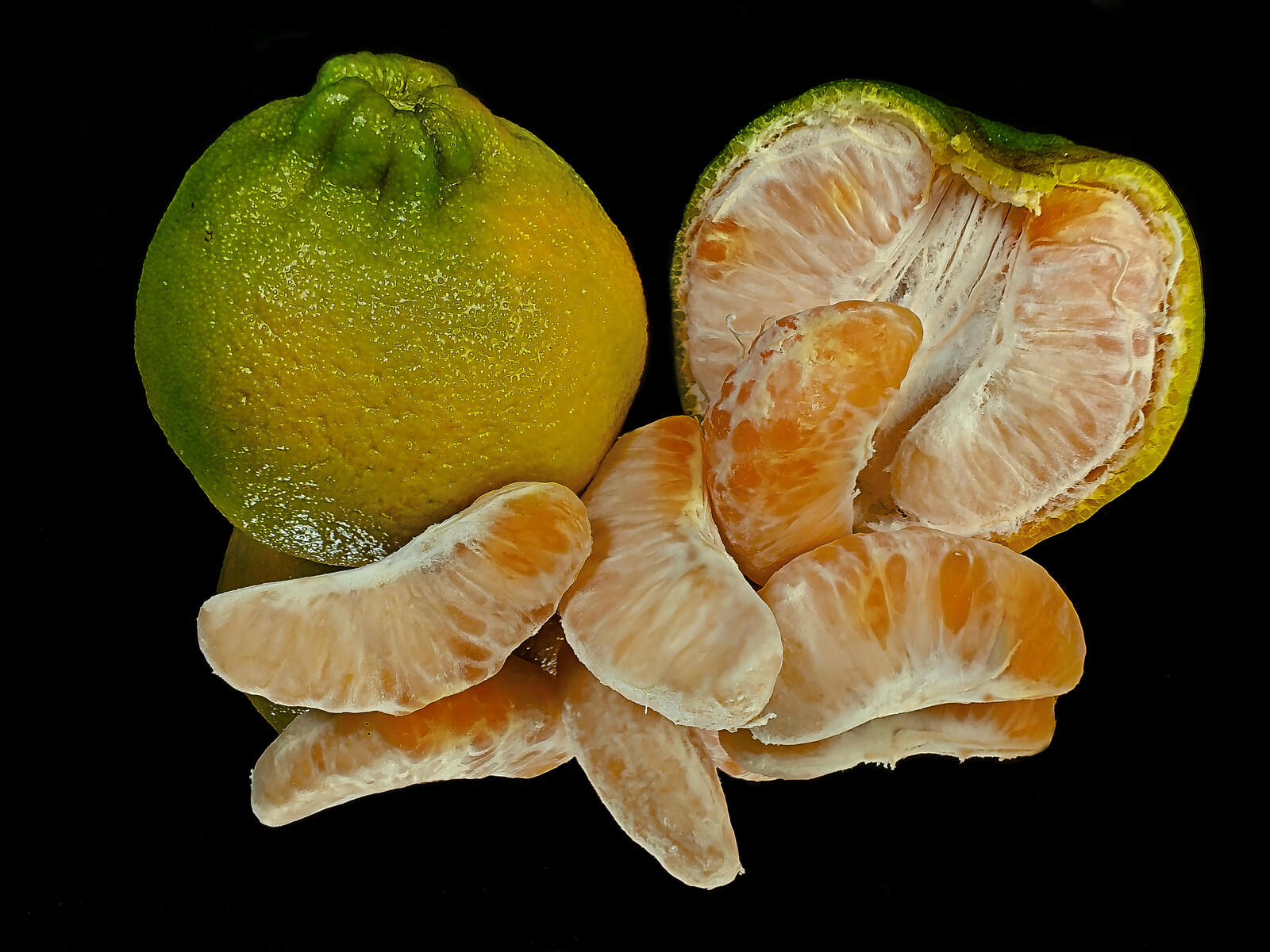 Wallpapers mandarins citrus slices on the desktop