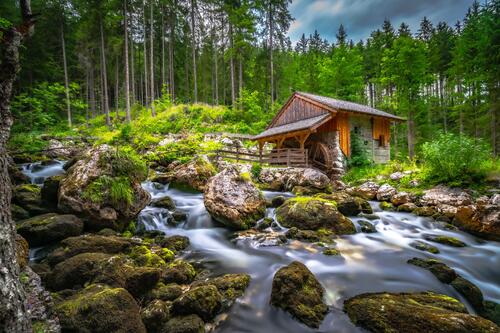 природа Австрия водяная мельница