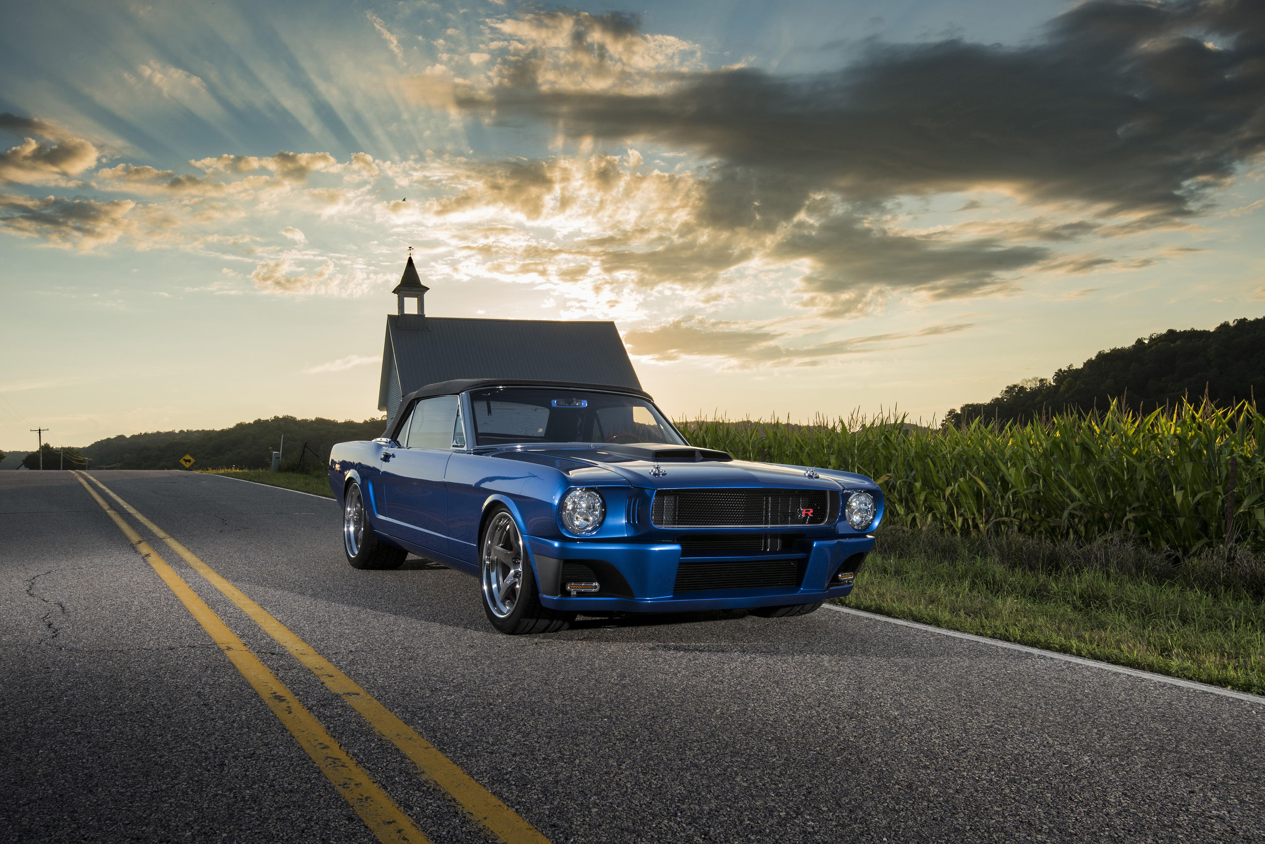 Wallpapers Ford Mustang Mustang blue car on the desktop