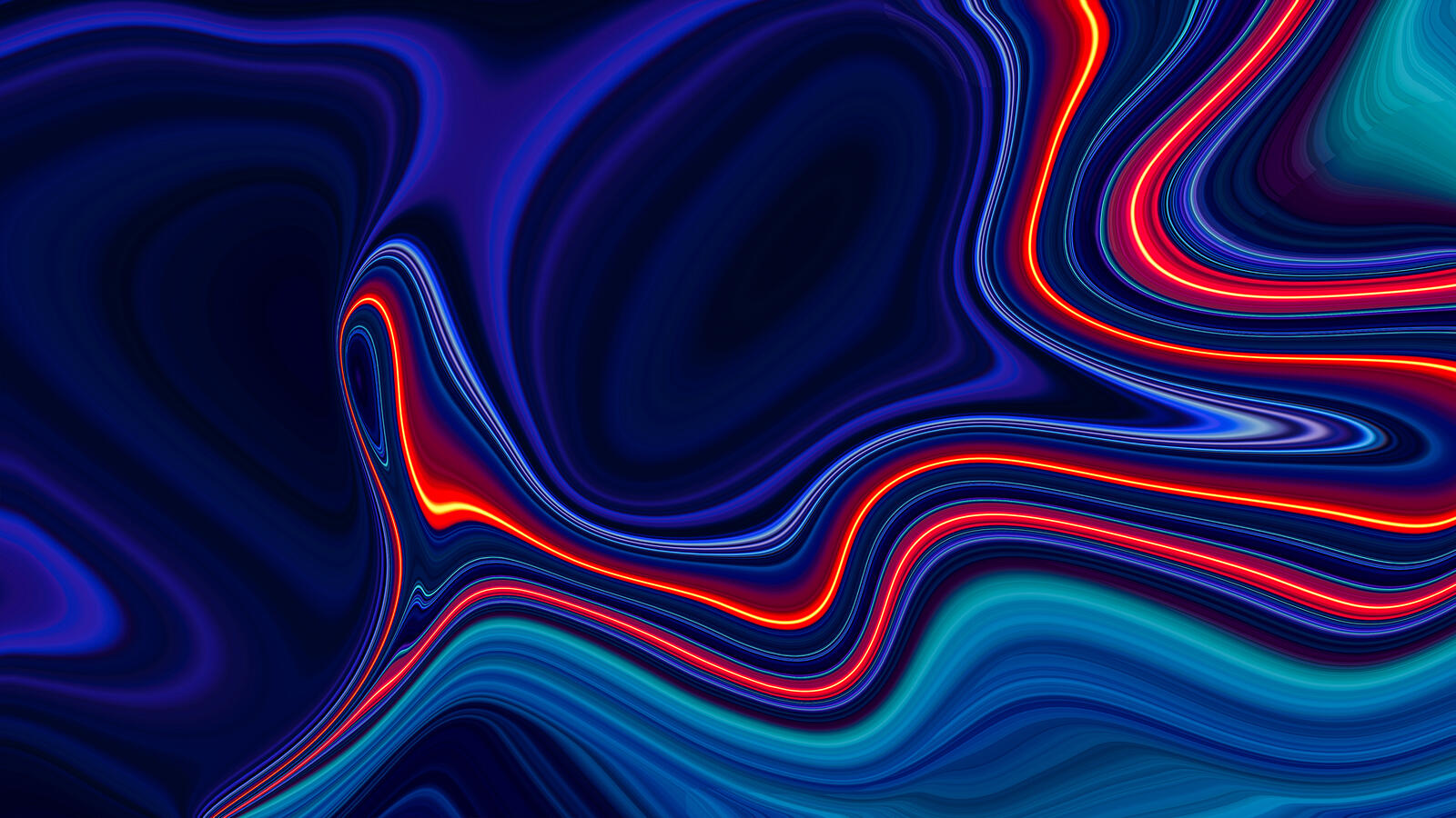 Wallpapers blue lines artwork on the desktop