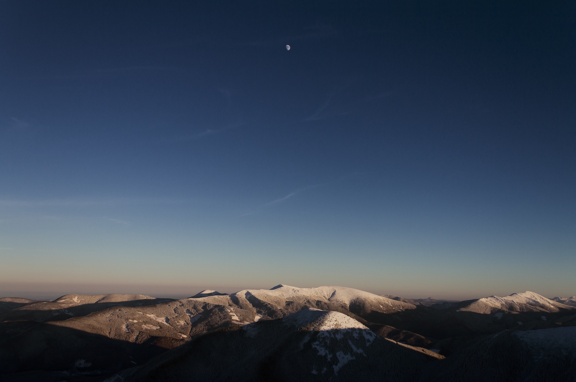 Фото бесплатно горизонт, горы, снег