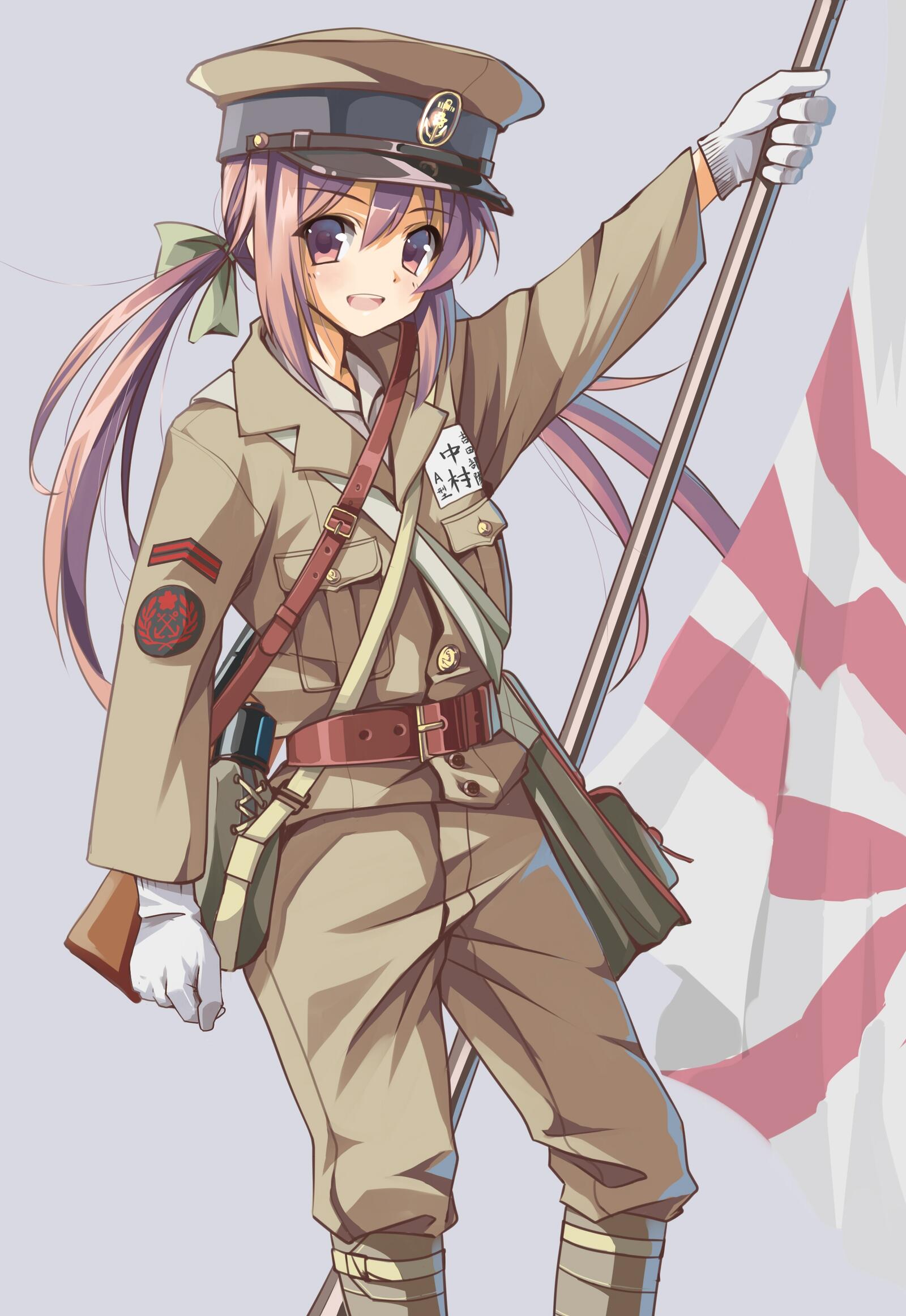 Wallpapers wallpaper anime girl military uniform gloves on the desktop