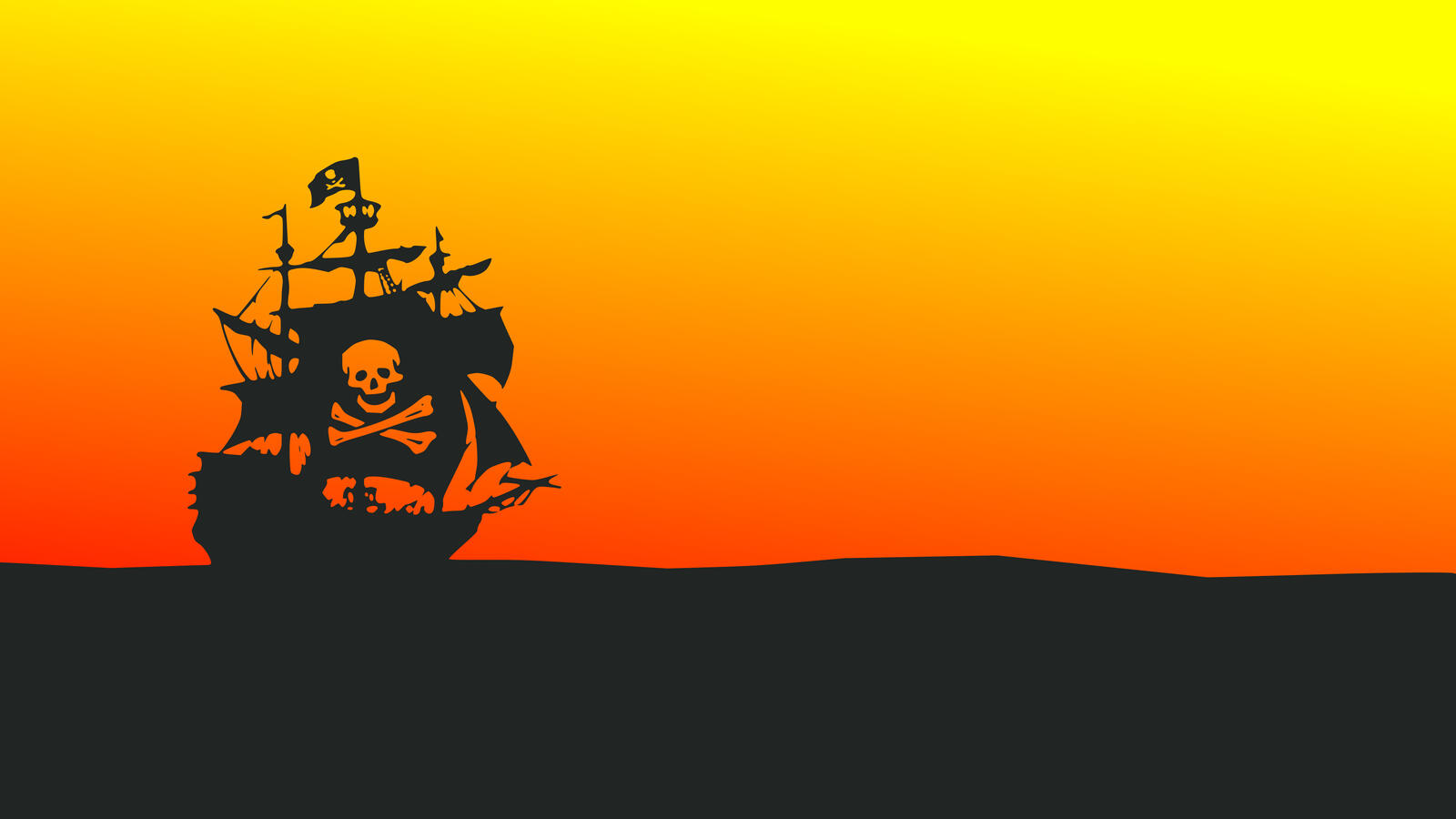 Wallpapers pirate flag ship on the desktop
