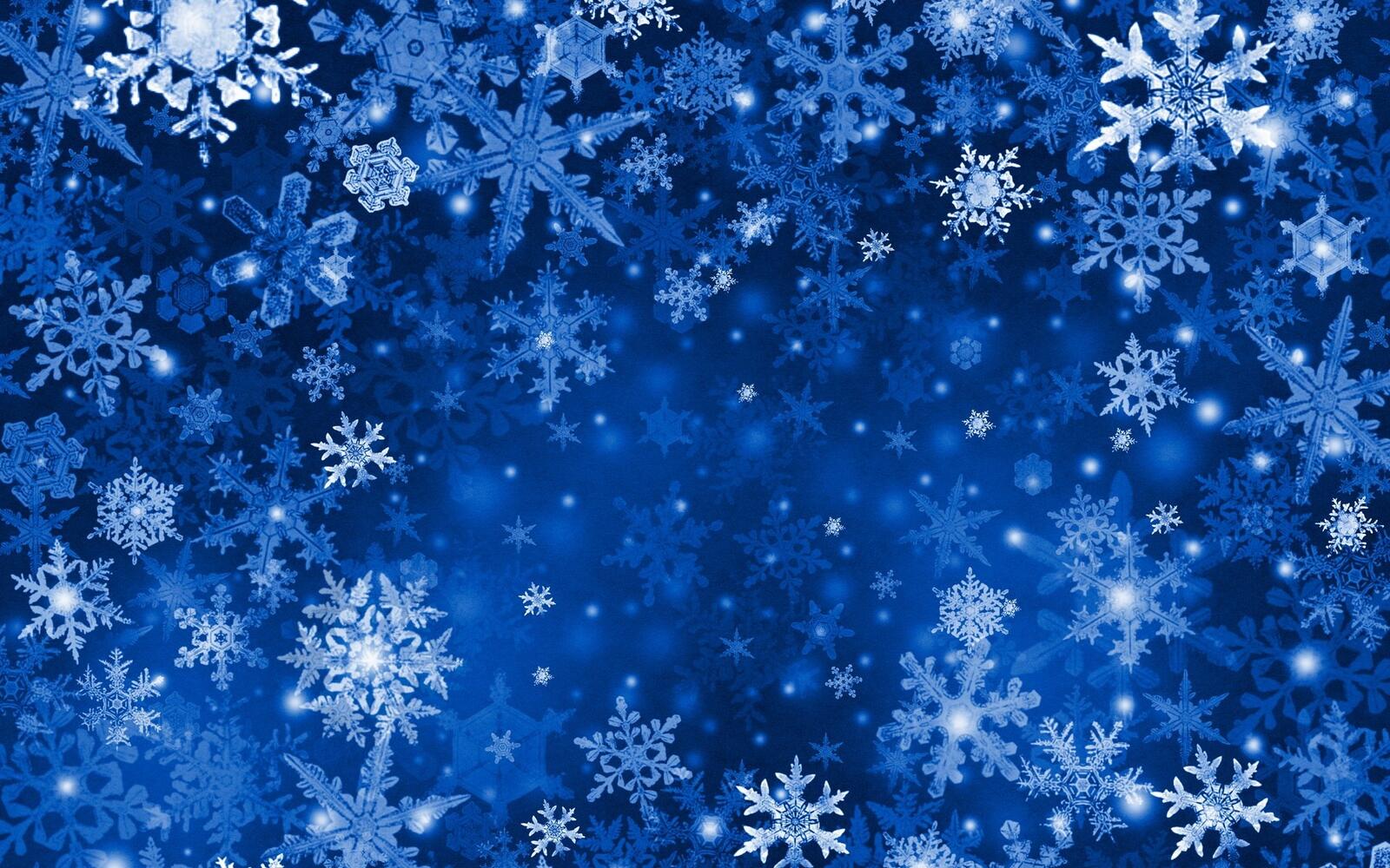 Wallpapers snowflakes blue background miscellaneous on the desktop