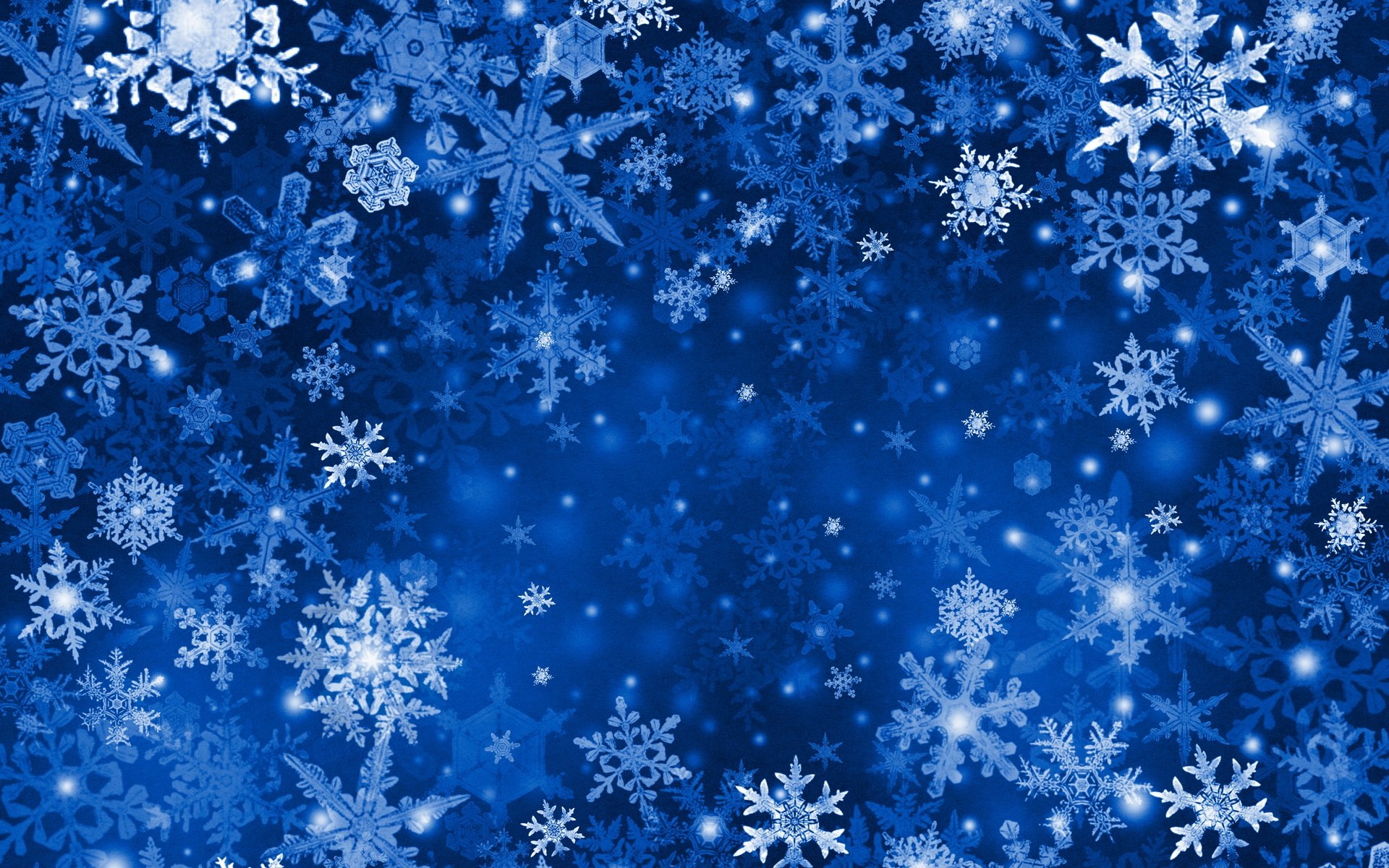 Фото бесплатно снежинки, синий фон, разное