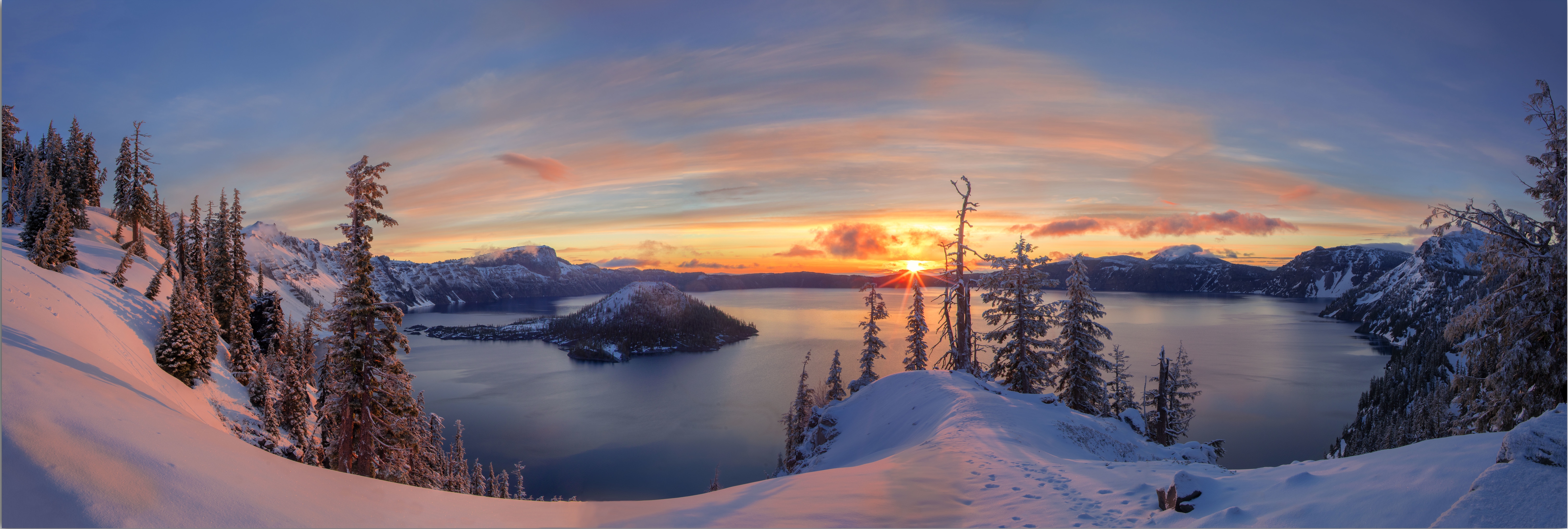 Wallpapers Crater Lake Discovery Point Oregon on the desktop