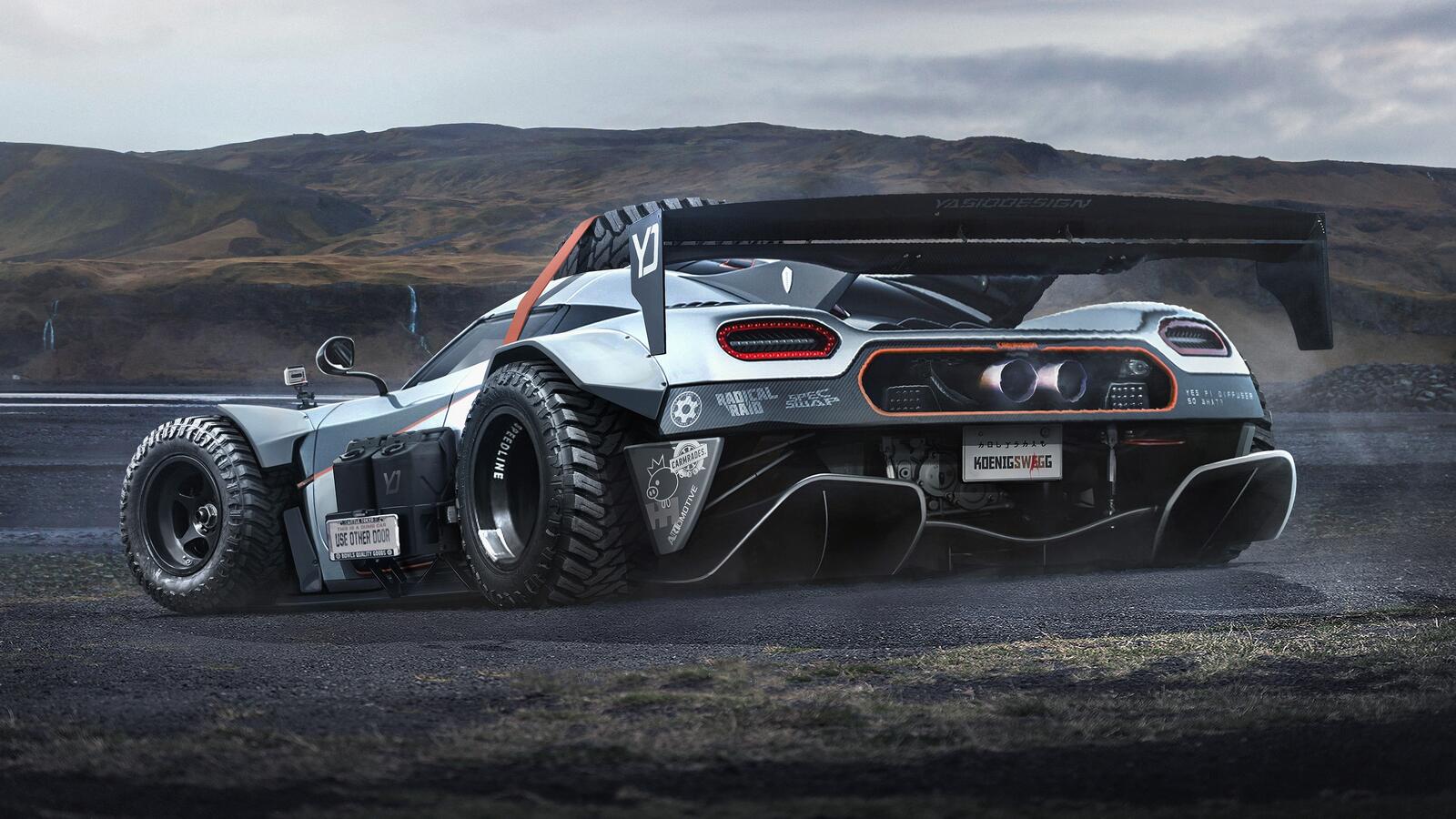 Wallpapers Koenigsegg Agera spoiler track on the desktop