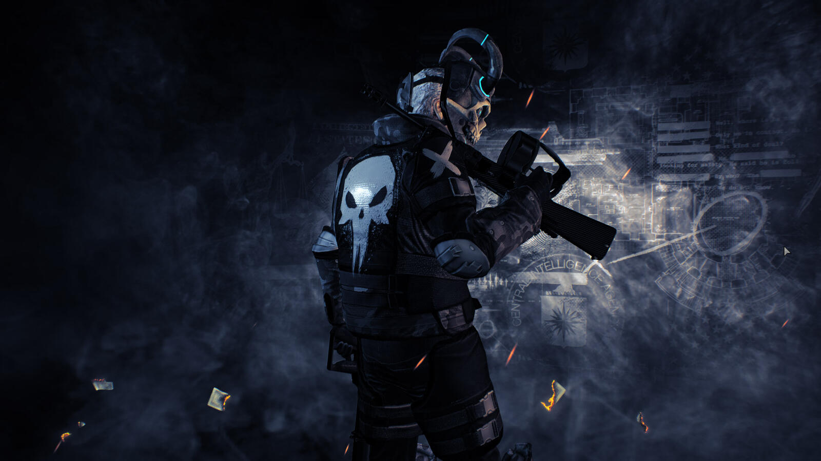 Wallpapers payday 2 games skull on the desktop