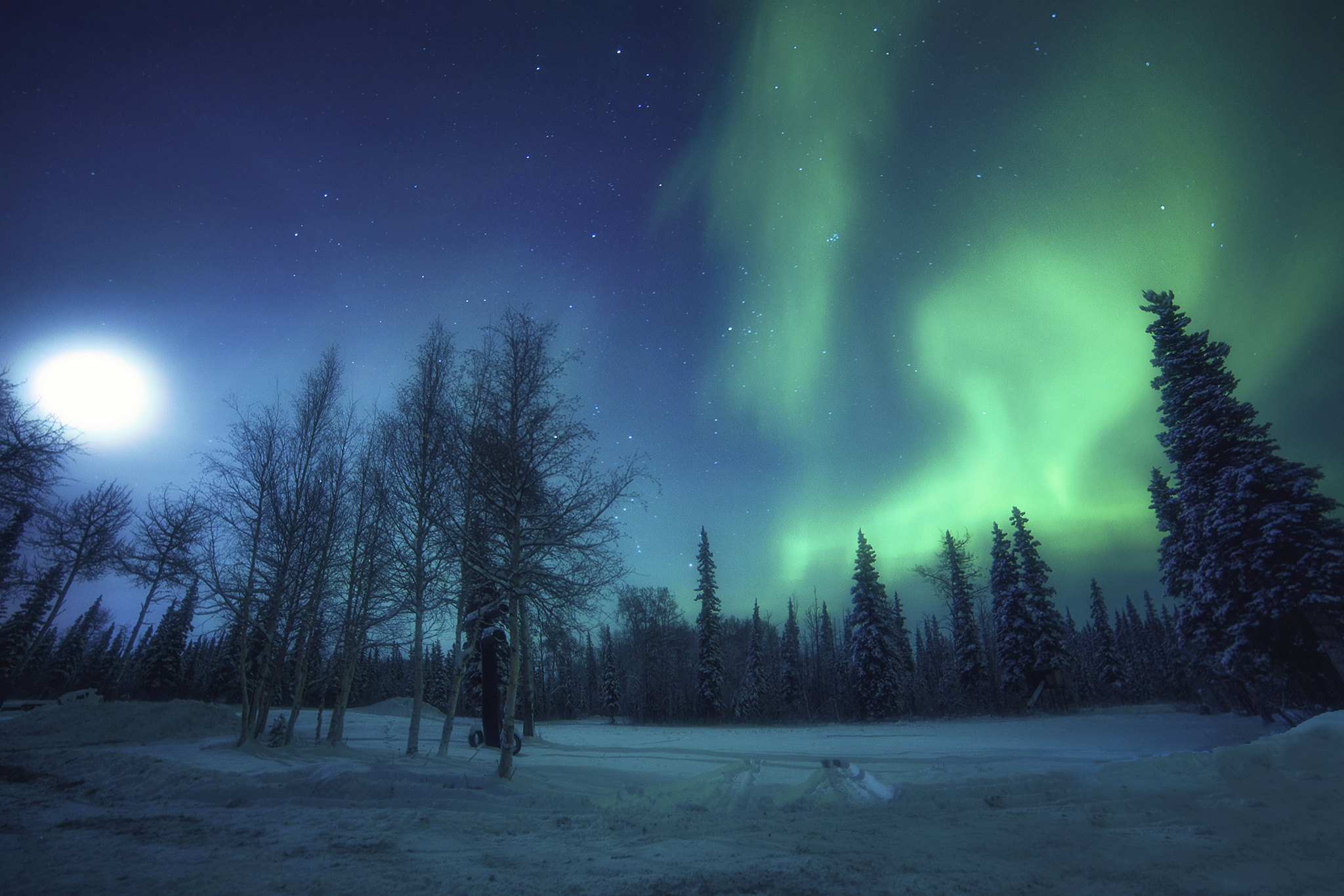 Photo free Alaska, winter, night