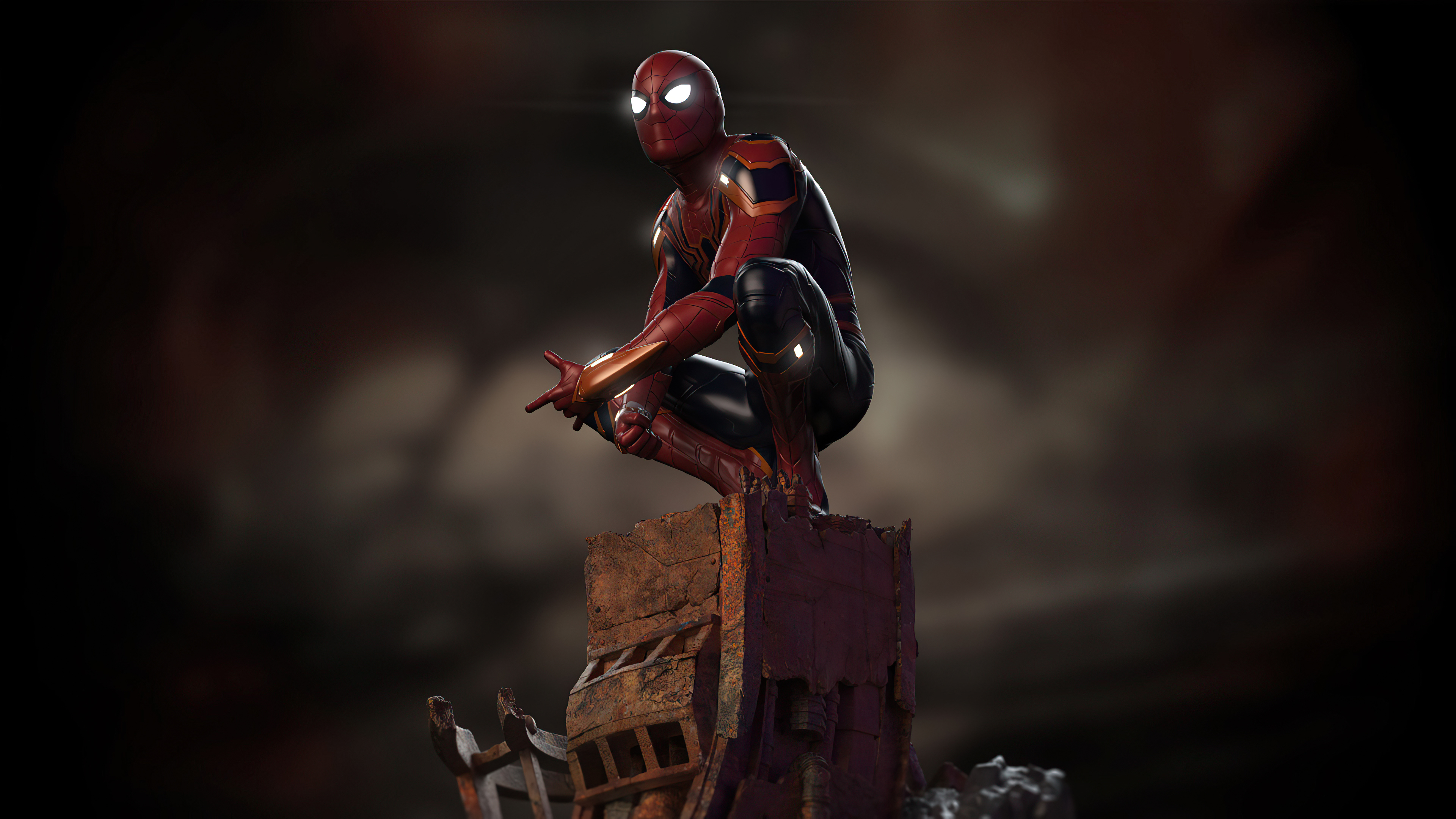 Wallpapers superheroes sitting spider man on the desktop