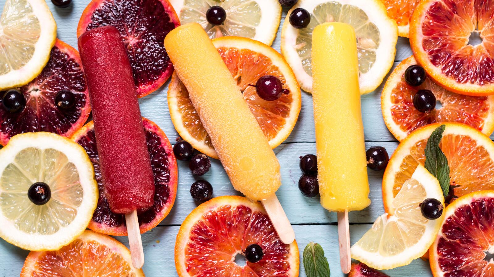 Обои фрукты холодный мороженое на рабочий стол