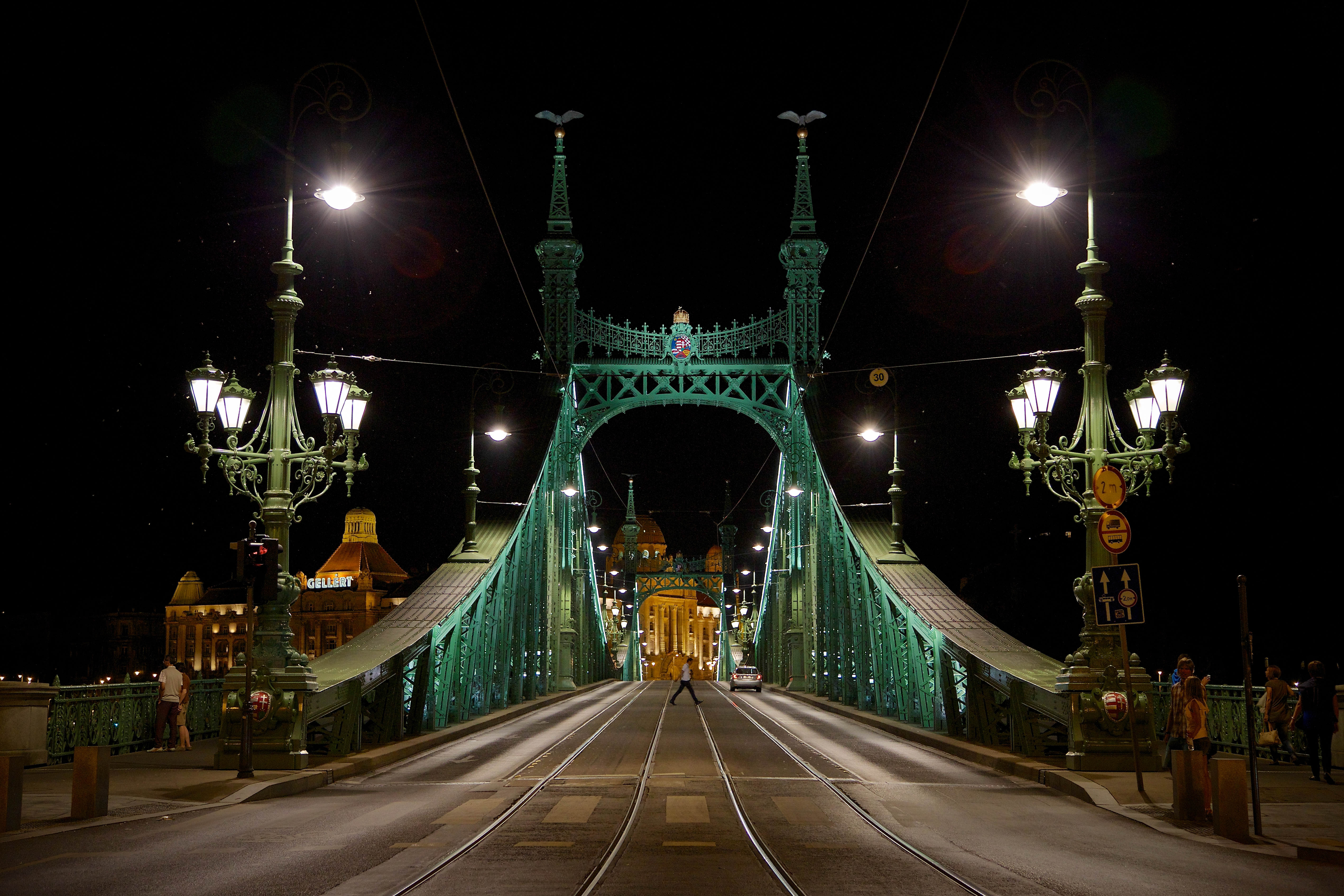 Wallpapers Liberty Bridge Budapest night on the desktop