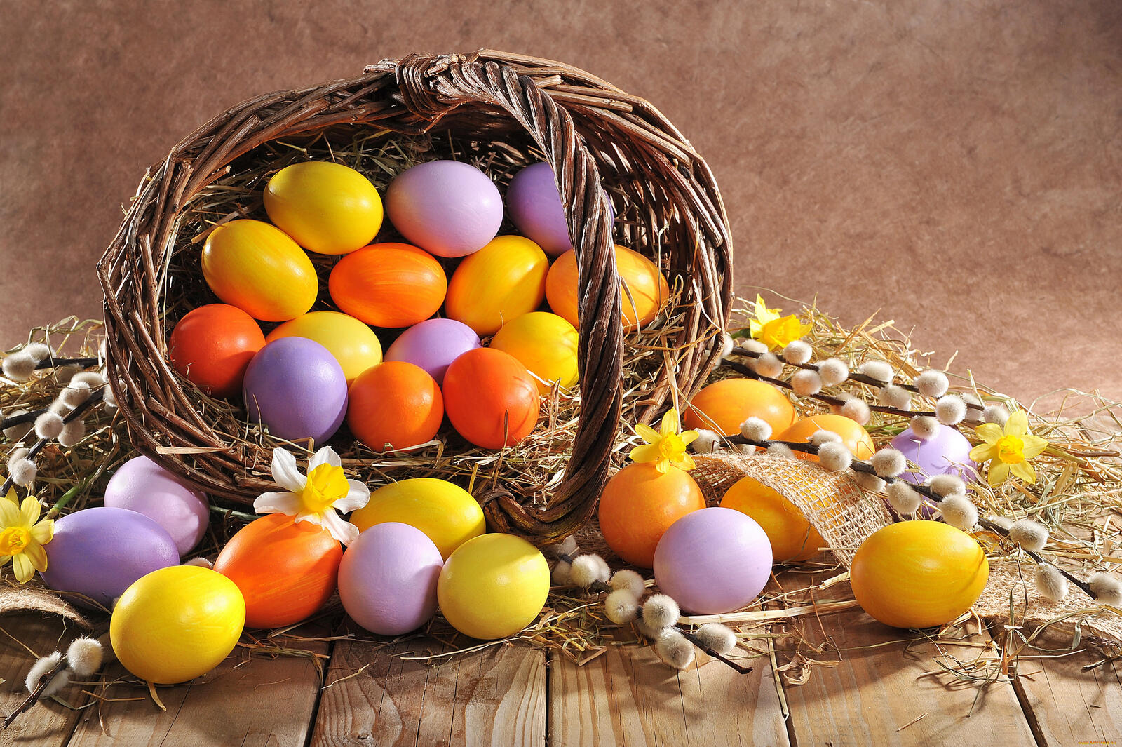 Обои праздники пасха разноцветные яйца на рабочий стол