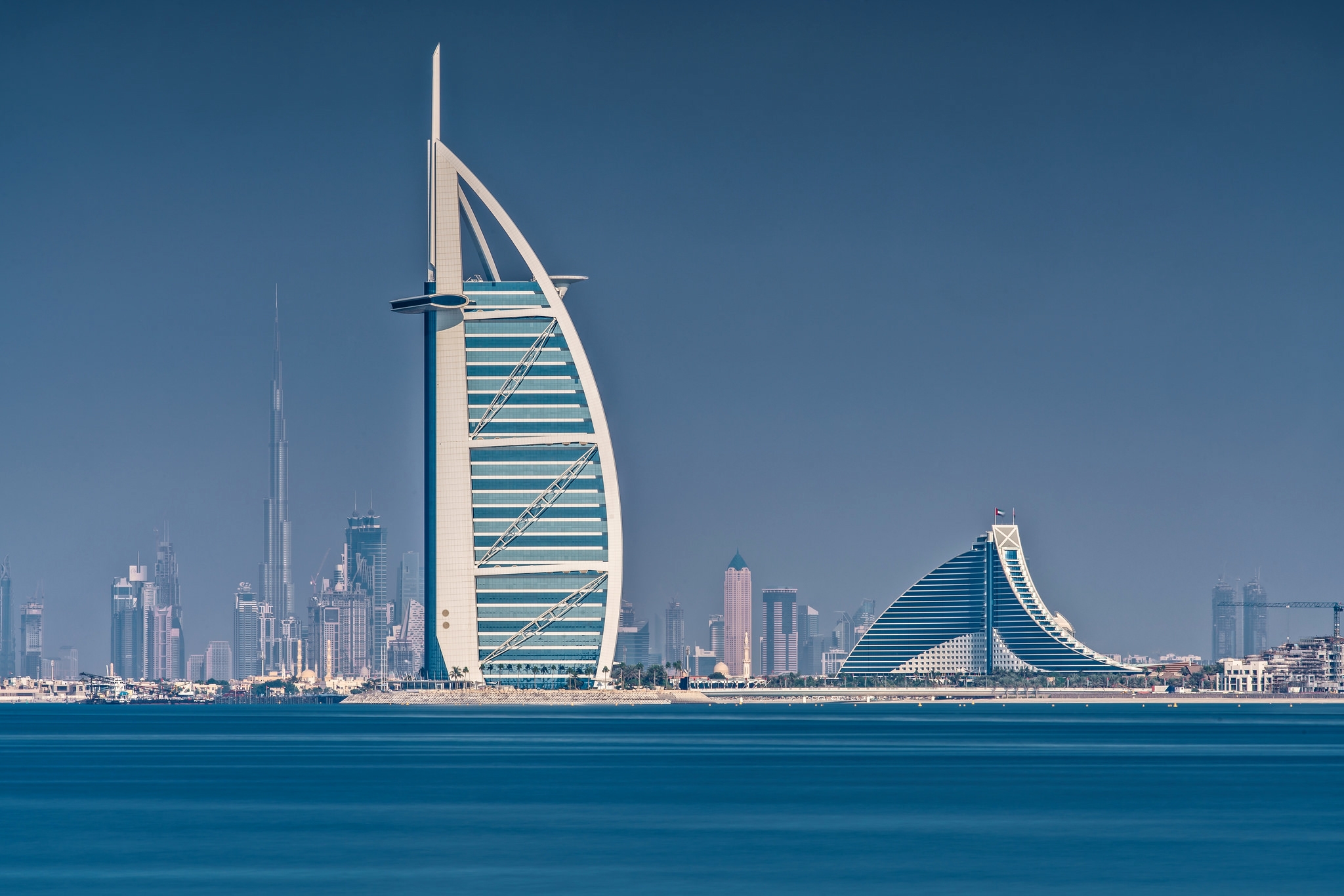 Обои Дубай горизонт небоскребы на рабочий стол