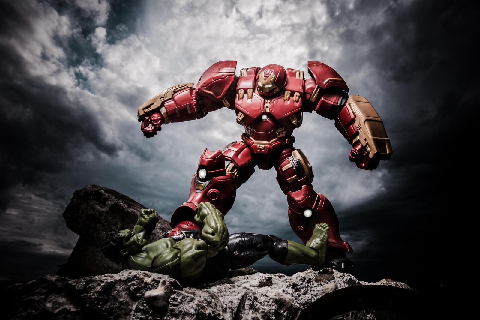 Wallpapers artist Iron Man hulkbuster on the desktop