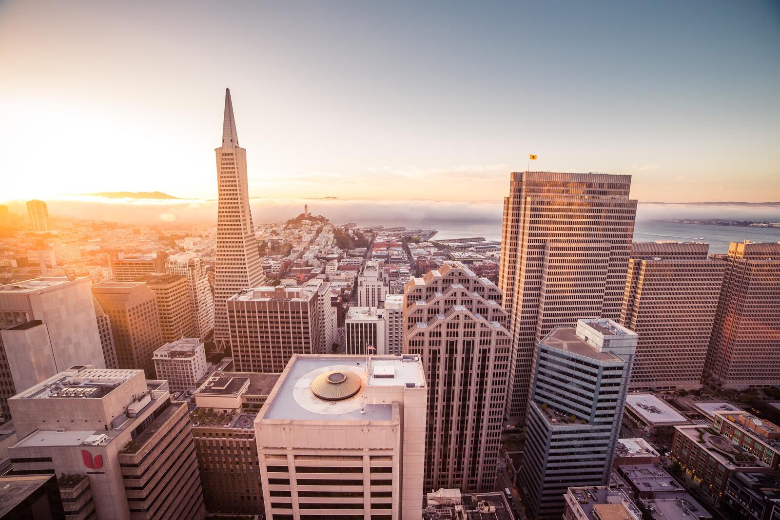 Обои Сан-Франциско закат здания на рабочий стол