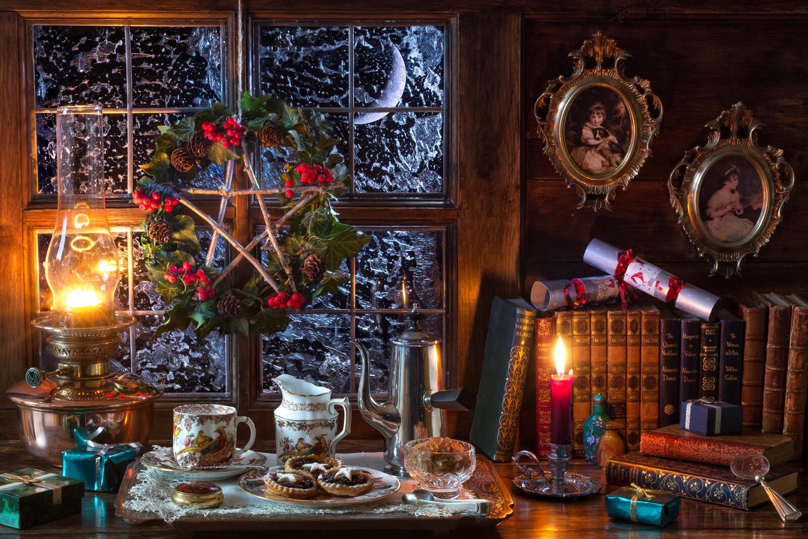 Бесплатное фото Праздничный стол на рождество христово