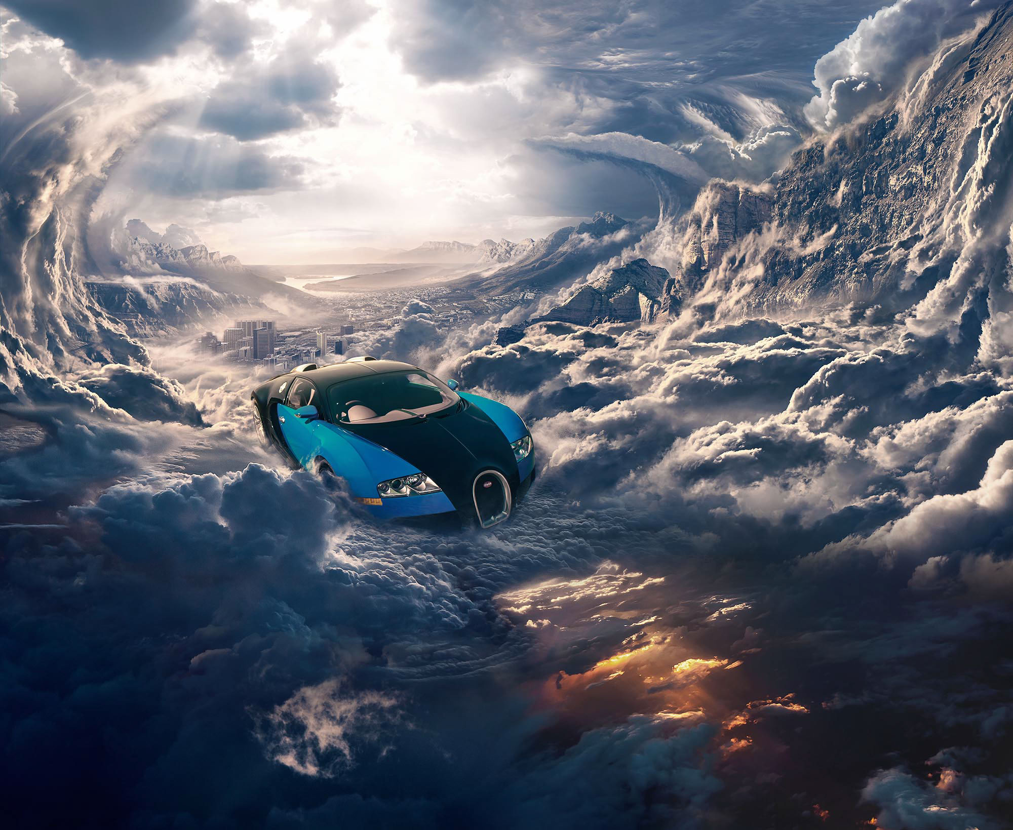 Фото бесплатно Bugatti, небо, облака