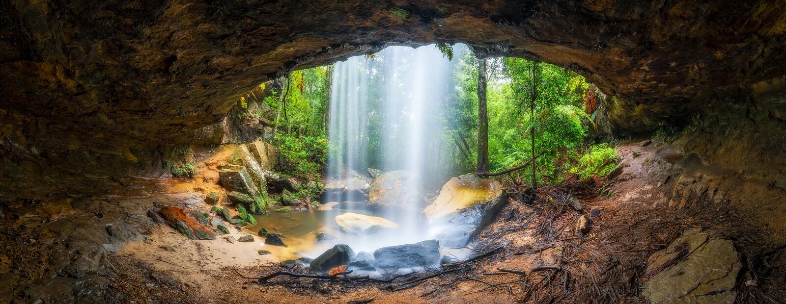 Wallpapers tropical forest Australia waterfall on the desktop