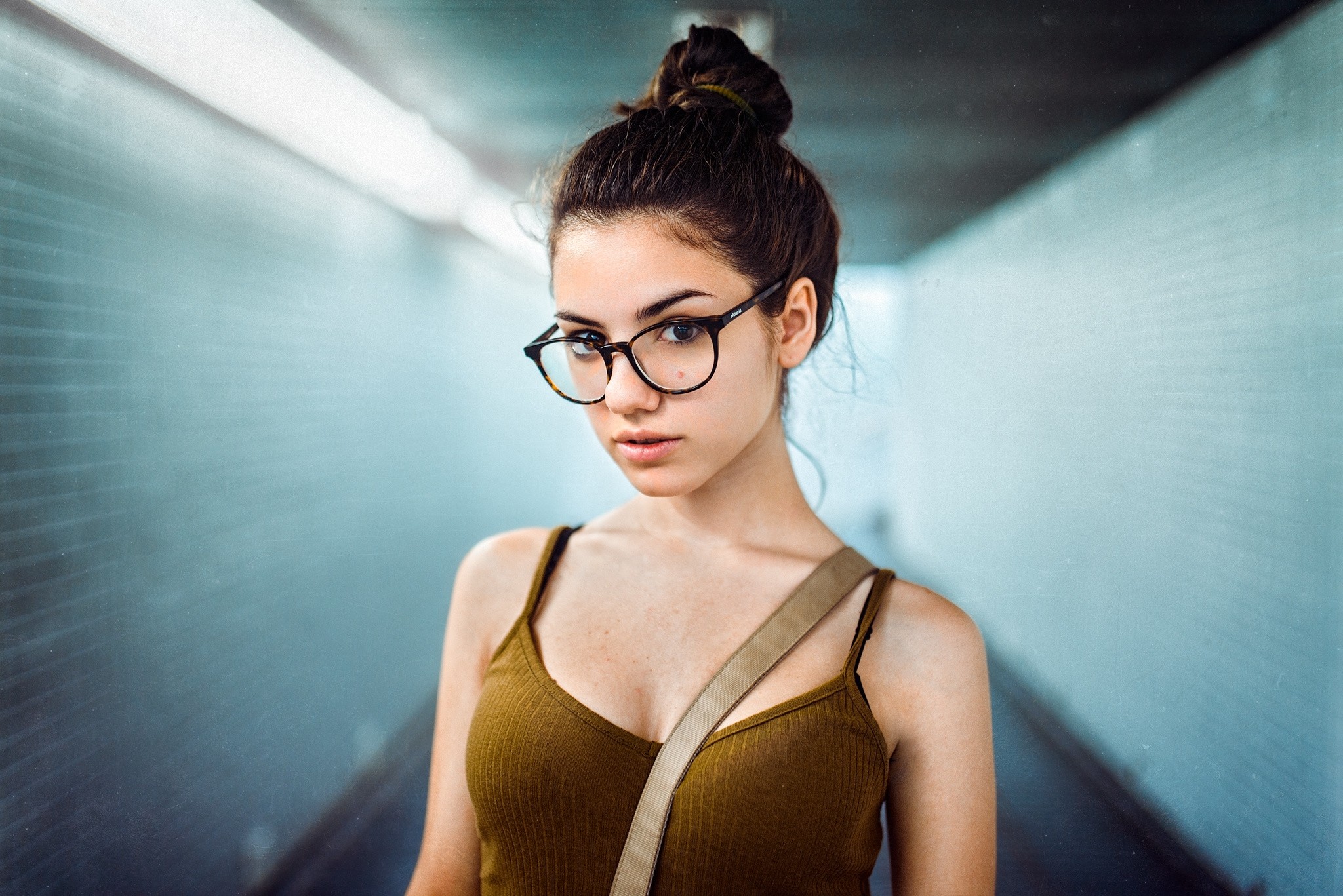 Delaya Gonzalez in glasses