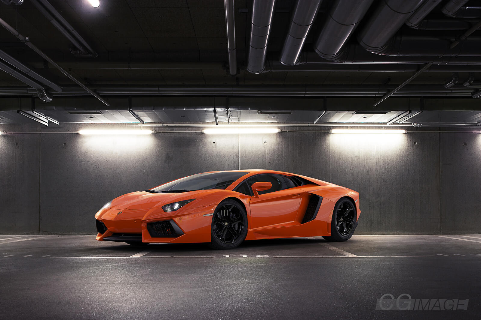 Wallpapers Lamborghini Behance orange on the desktop