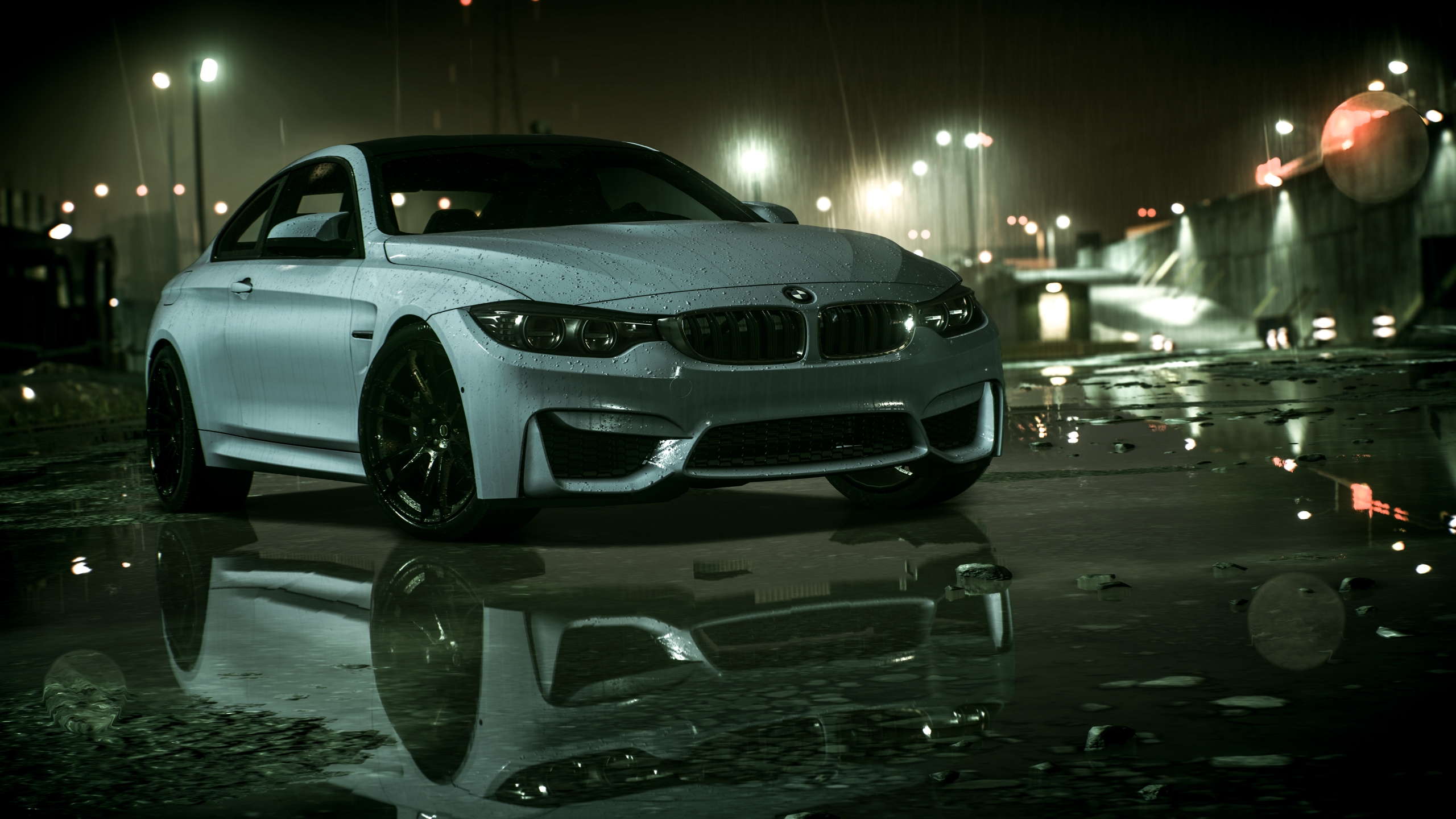 Photo free BMW, rain, white car