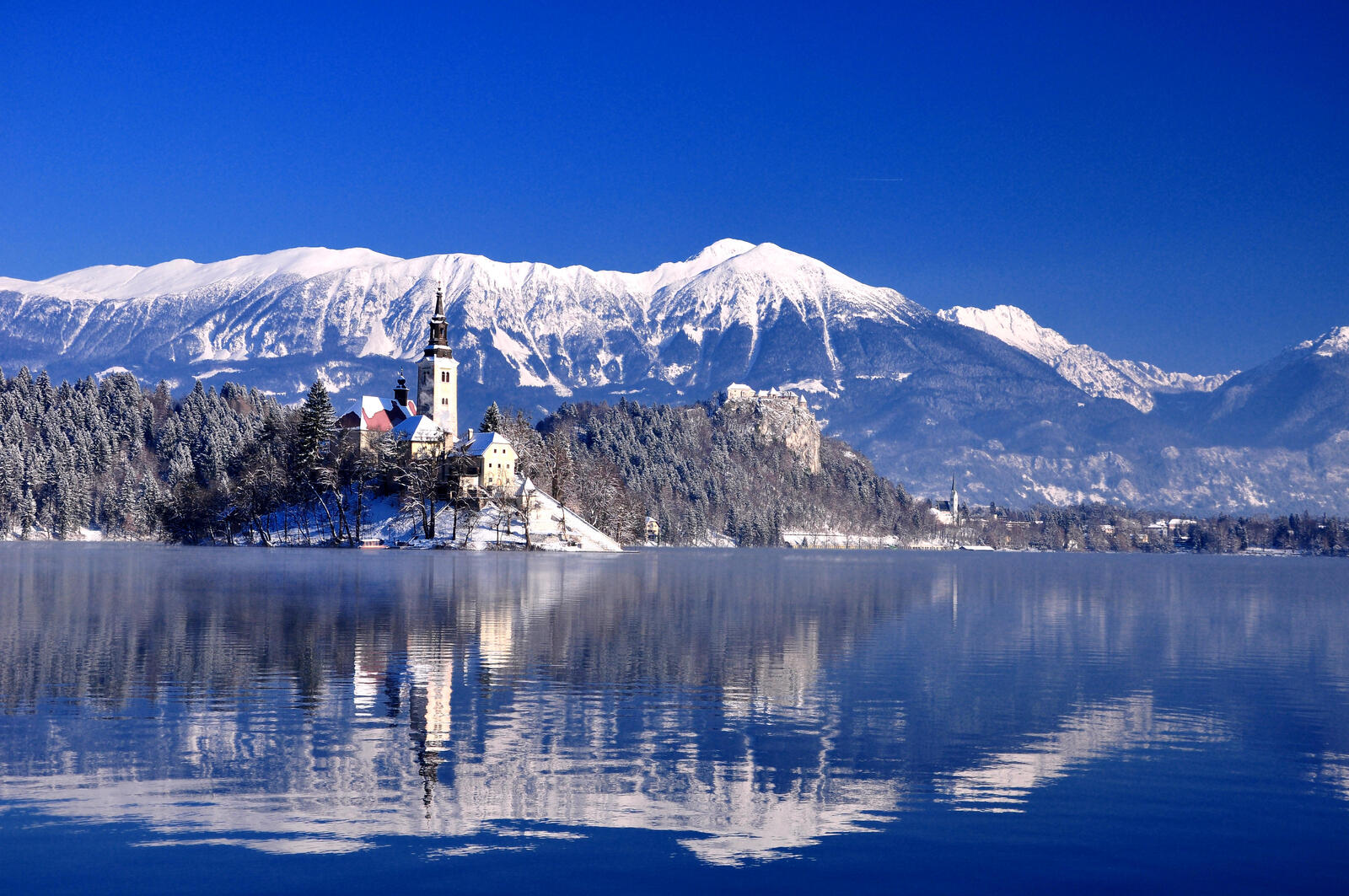 Wallpapers lake landscapes Bled Island on the desktop