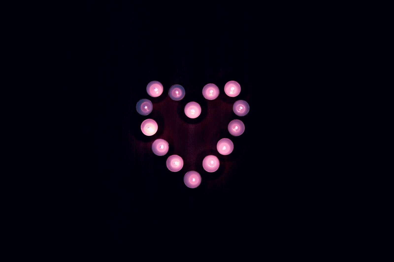 Free photo Heart of candles