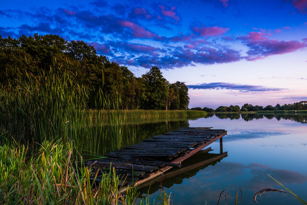 Фото бесплатно закат, озеро - на рабочий стол