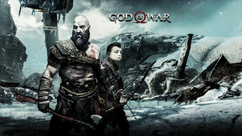 Главная заставка из игры God Of War 4