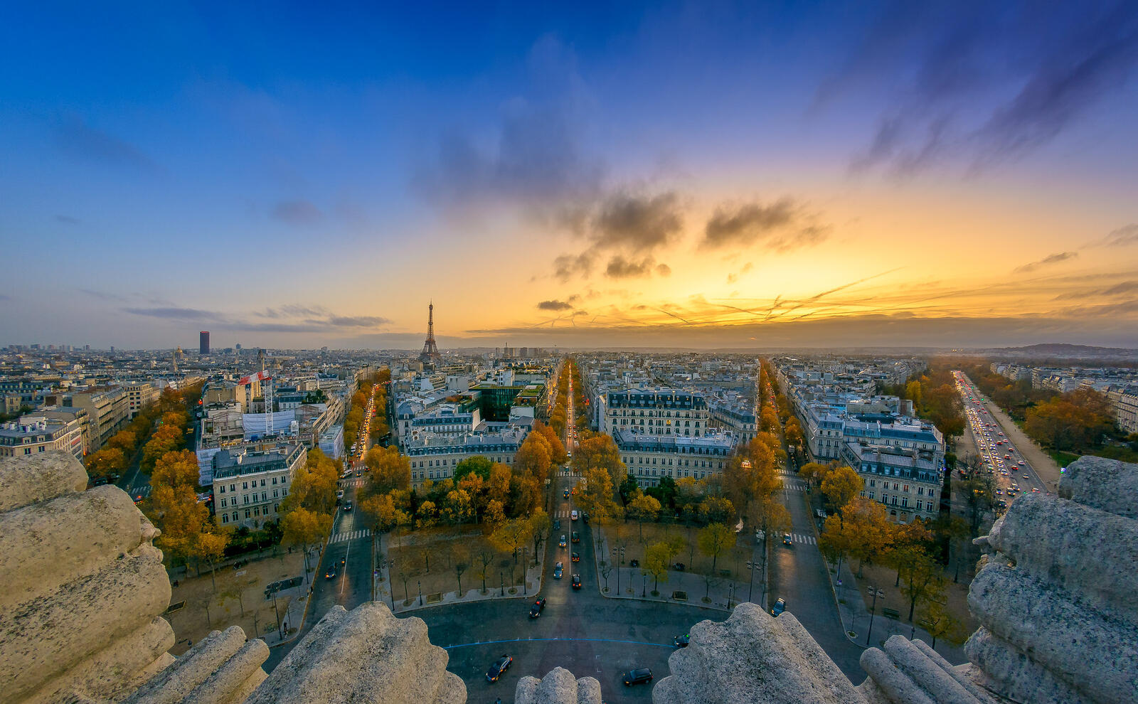 Обои город небо Париж на рабочий стол