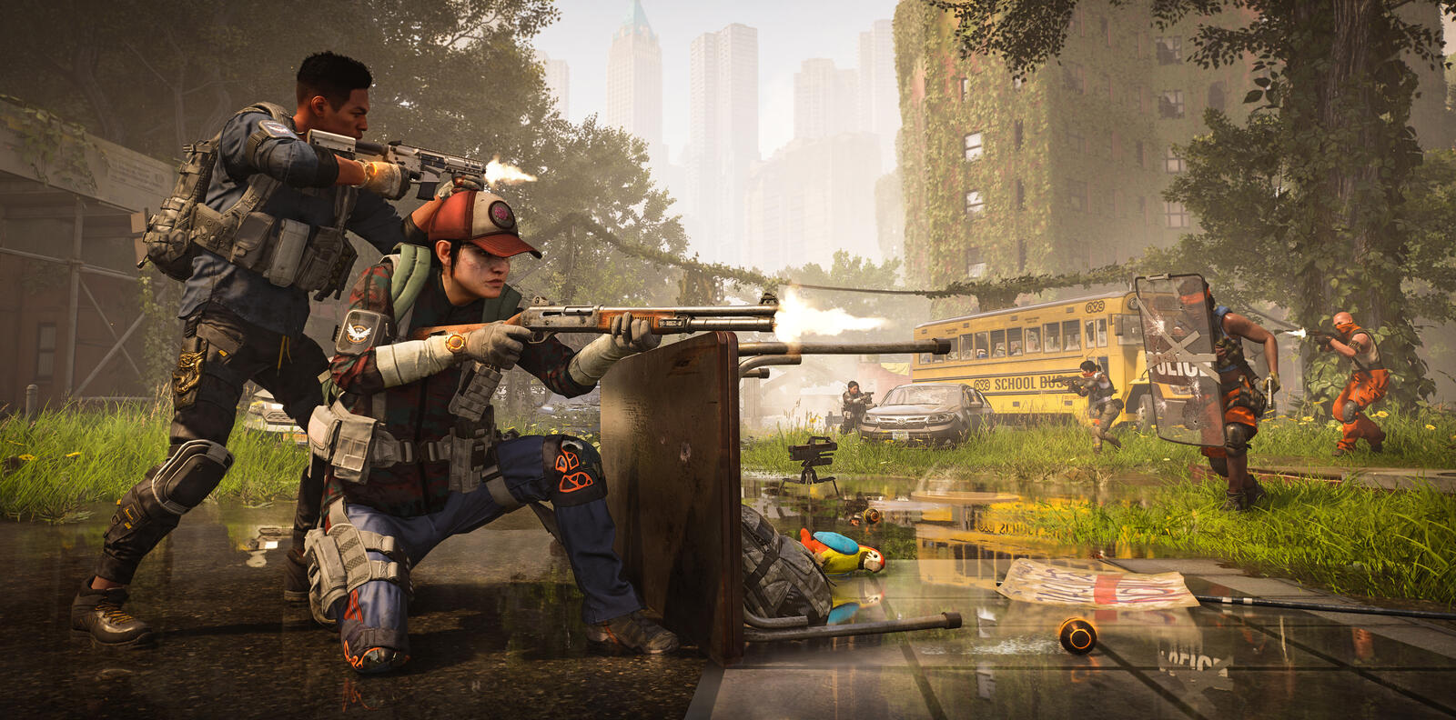 Wallpapers games tom clancys the division 2 strelba on the desktop
