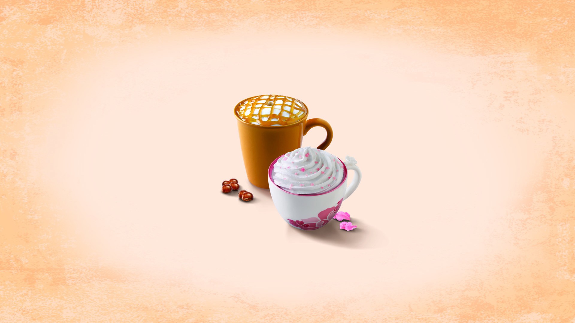 Wallpapers cups cream coffee on the desktop