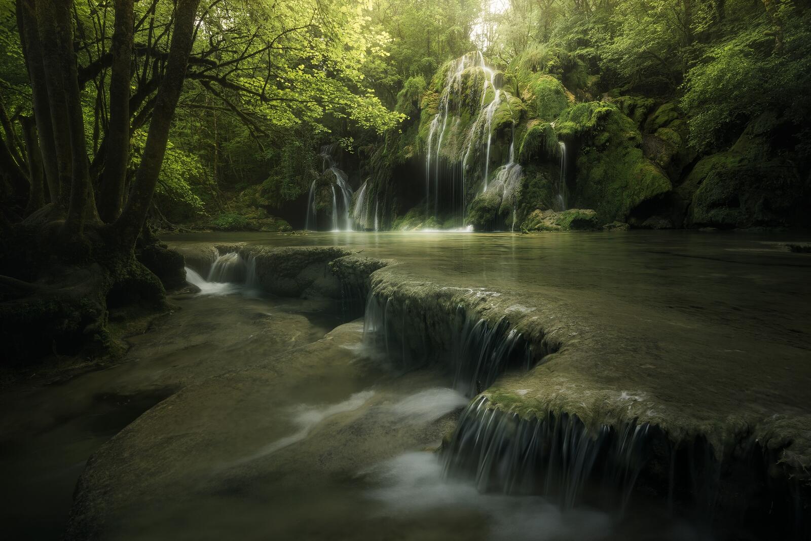 免费照片免费的河流，瀑布，树木 - 美丽的照片