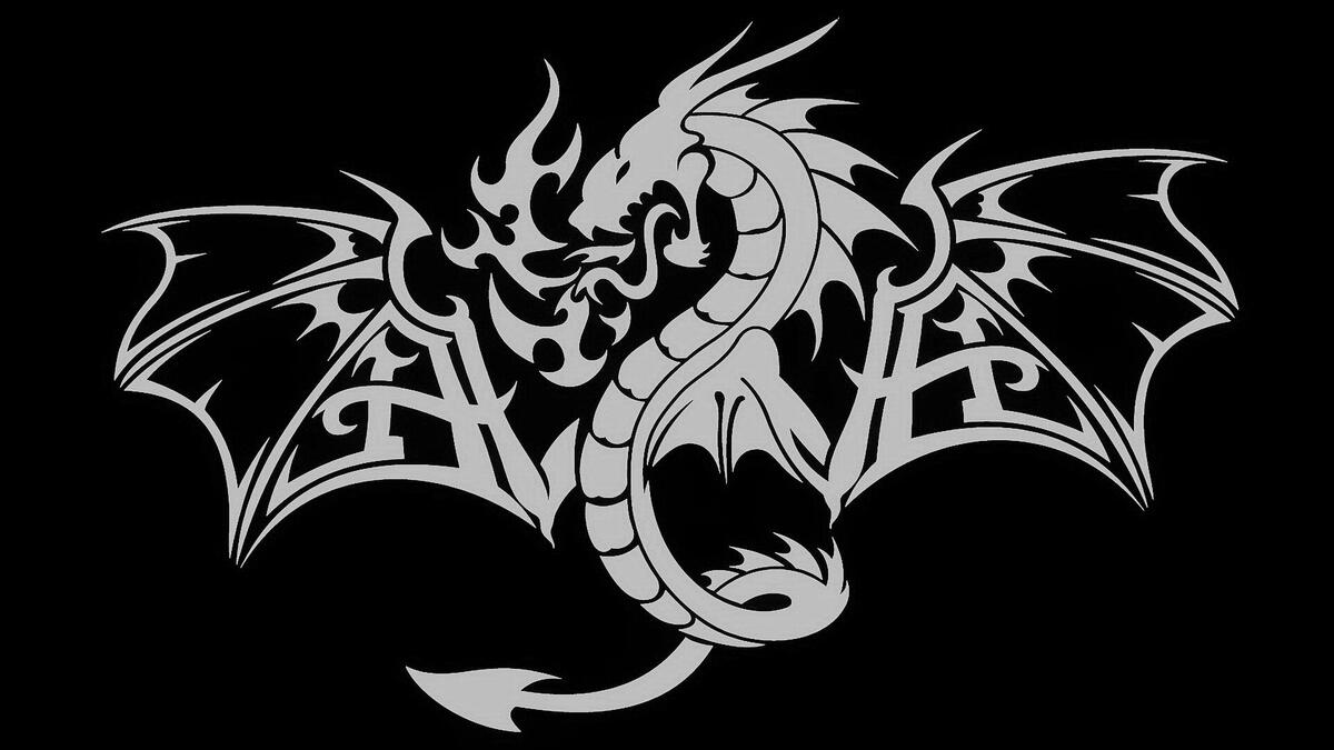 Dragon black and white
